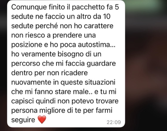Recensione di una cliente