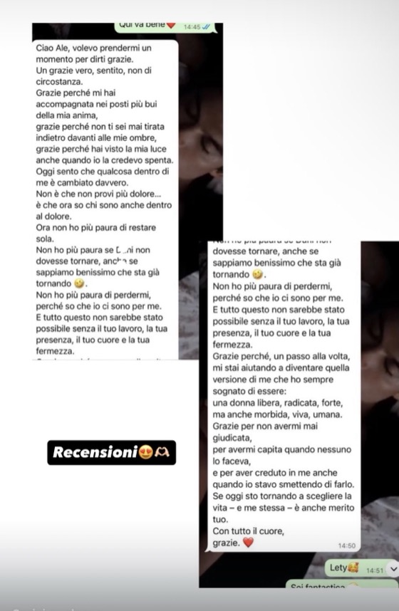 Recensione di una cliente